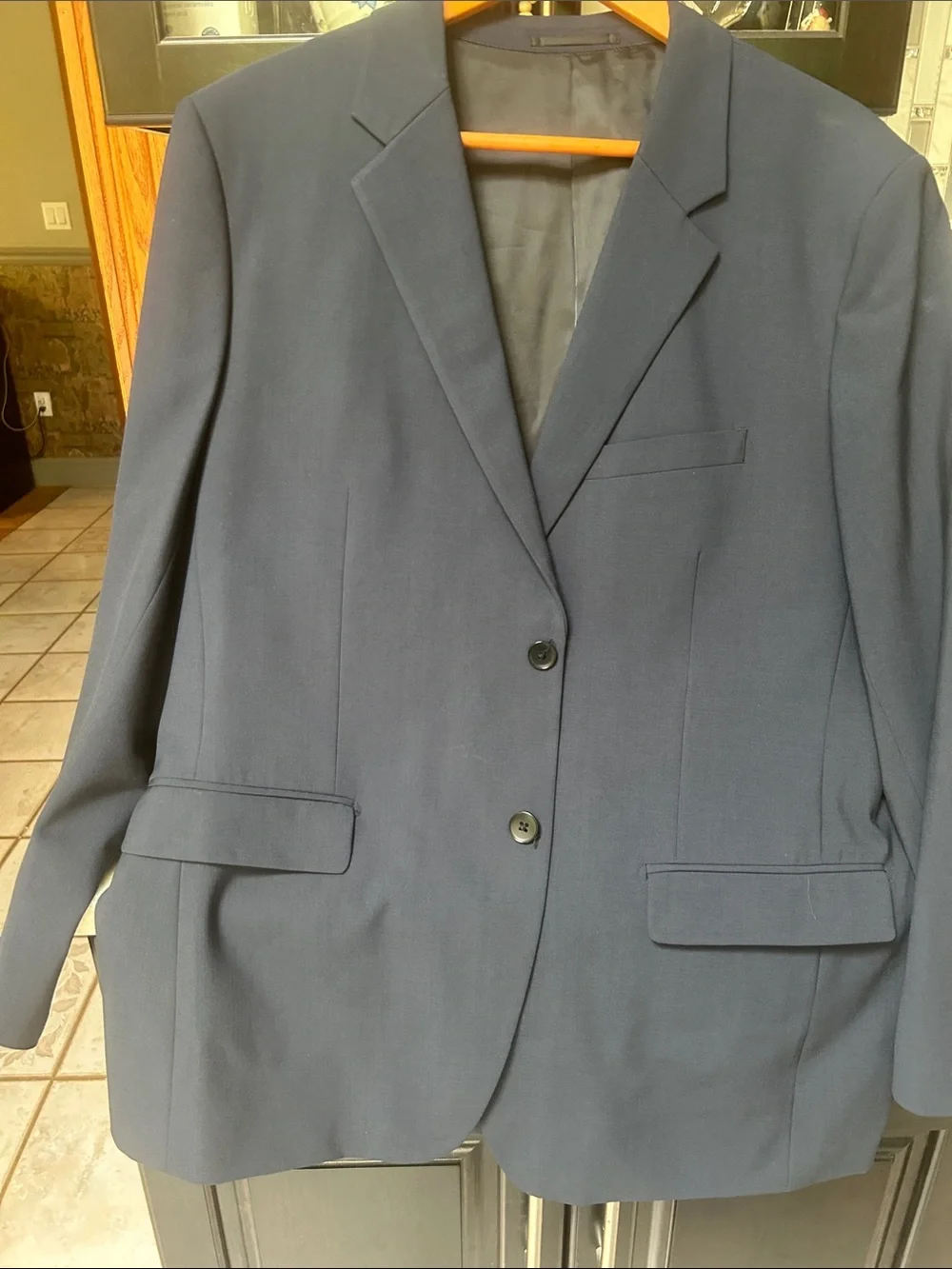 Theory Men's Blazer navy blue sz 44 R double button lightweight modern fitted